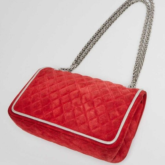 Chanel Red 2.55 Reissue Quilted Suede and Lambskin Leather 225 Flap Bag - Picture 2 of 9